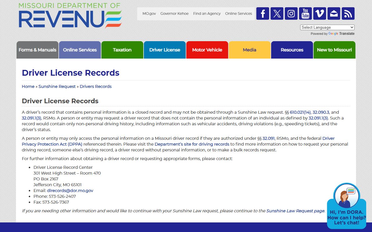 Lafayette County arrest records and court charges DOR driver record privacy
