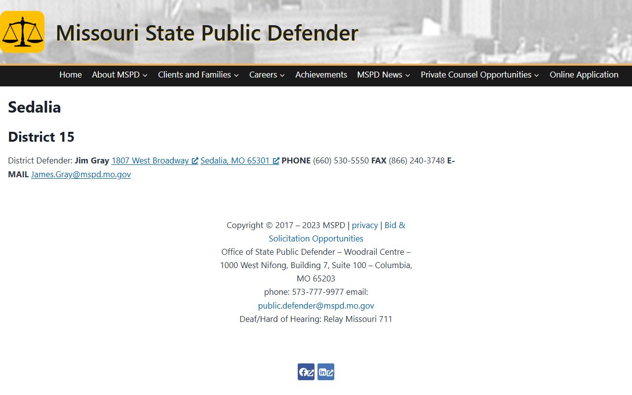 Lafayette County criminal court records Public Defender District 15