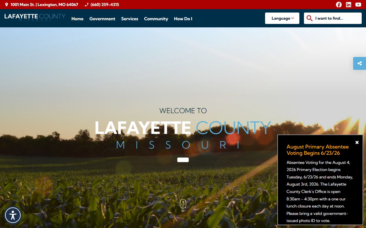 Lafayette County court records county homepage