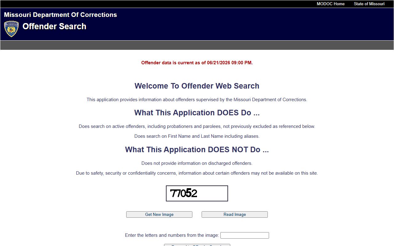 Lafayette County inmate records Missouri DOC offender search