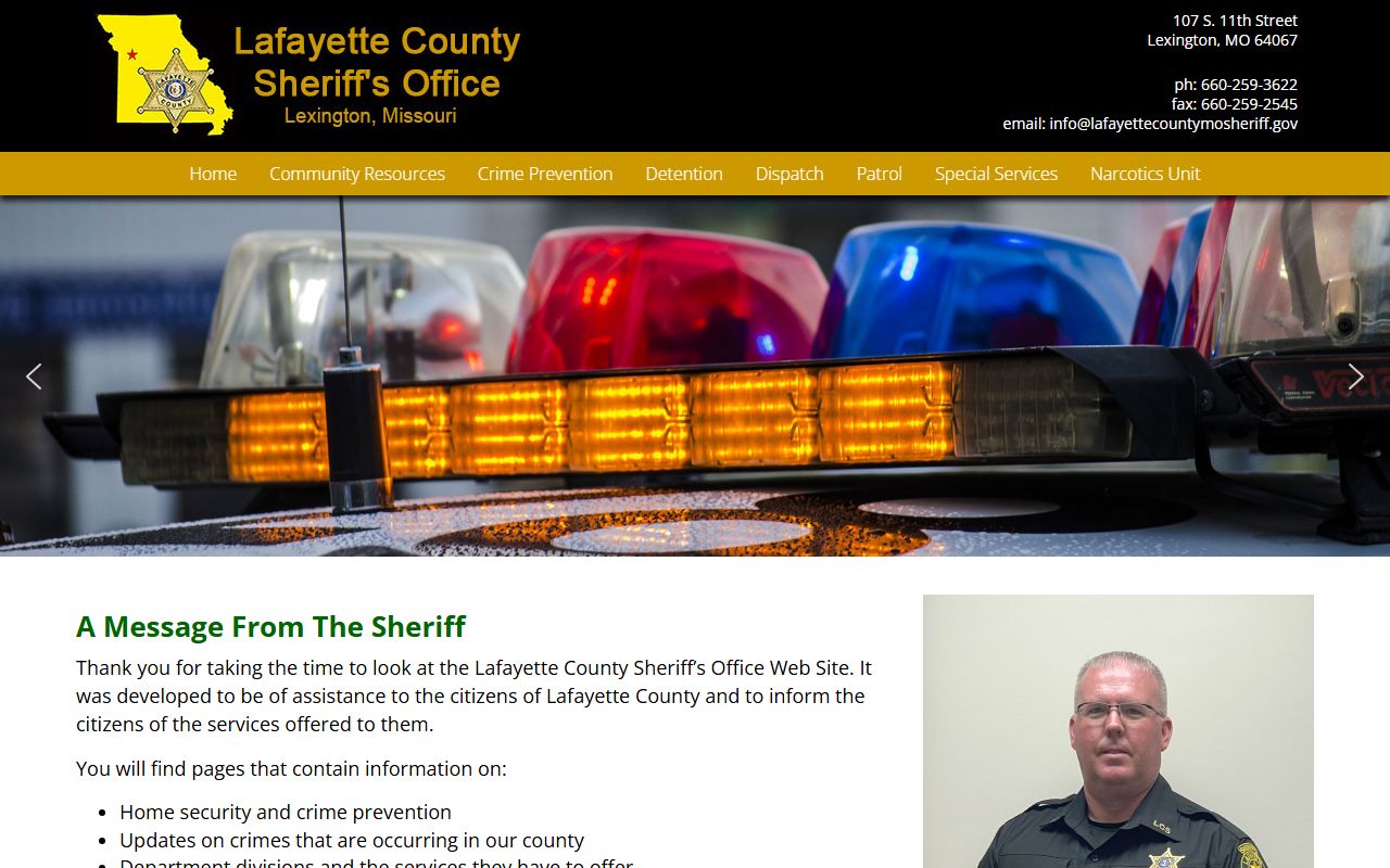 Lafayette County inmate records sheriff website